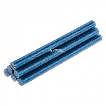 Стержни клеевые синие с блестками Ø8×100 мм Topex 42E185 комплект из 6 шт